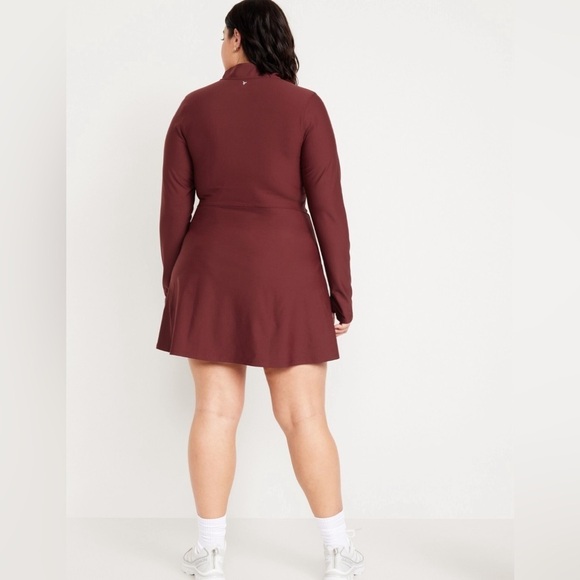 NWT! Old Navy Red Velvet PowerSoft Half-Zip Athletic Dress 💜 - Picture 7 of 11